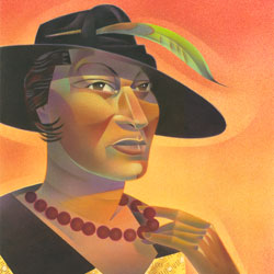 D.B. Johnson's portrait of Zora Neale Hurston for The New York Times Book Review